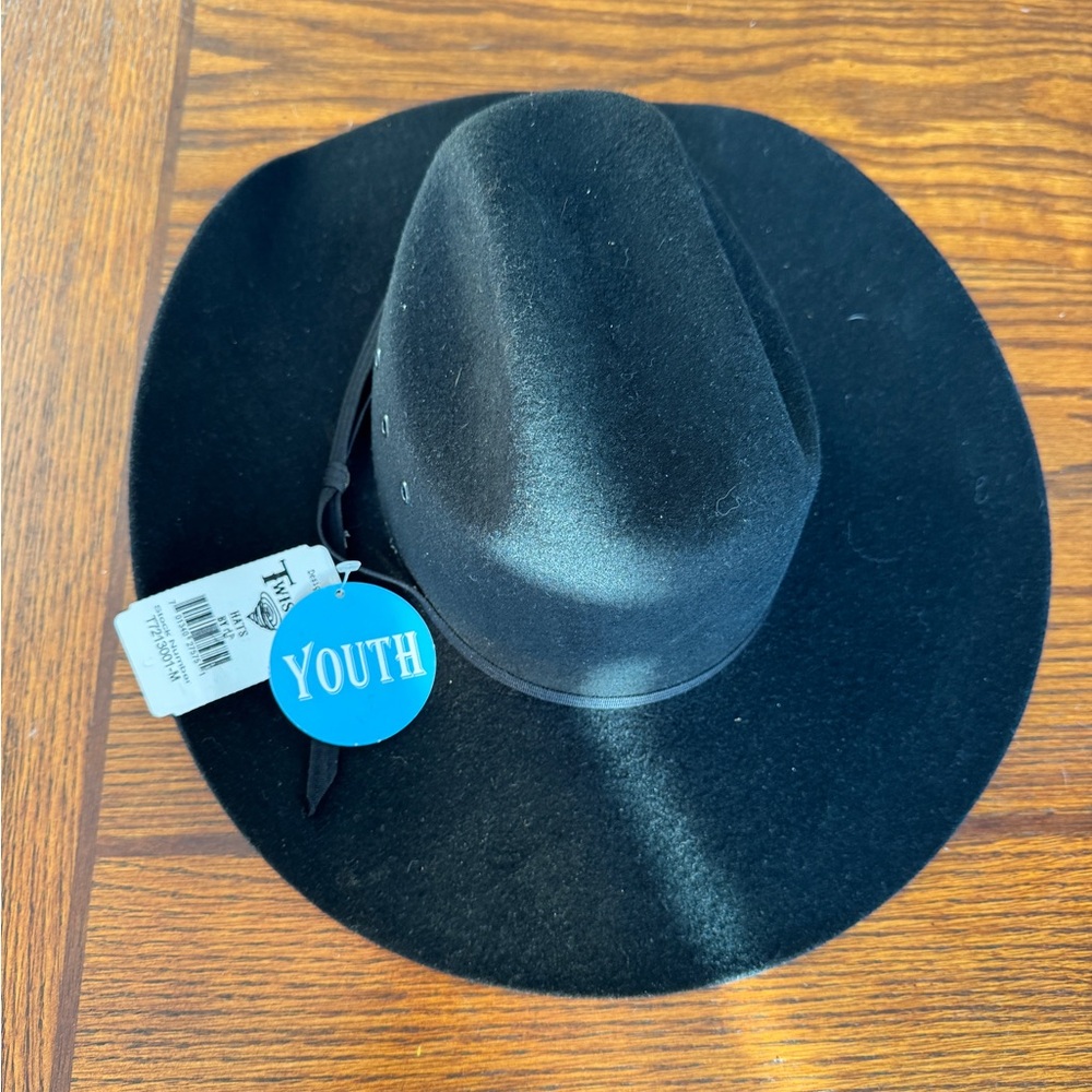 Twister Black Youth Cowboy Hat